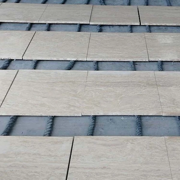 honed beige travertine tiles