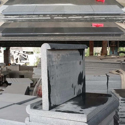 G654  dark grey granite bullnose swimming pool coping 
