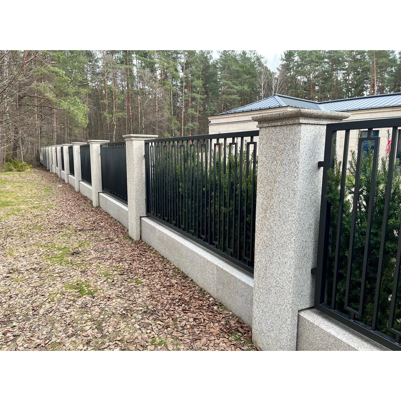 G682 yellow outdoor granite fence pillars and caps