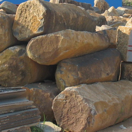 black basalt stone columns for landscaping 