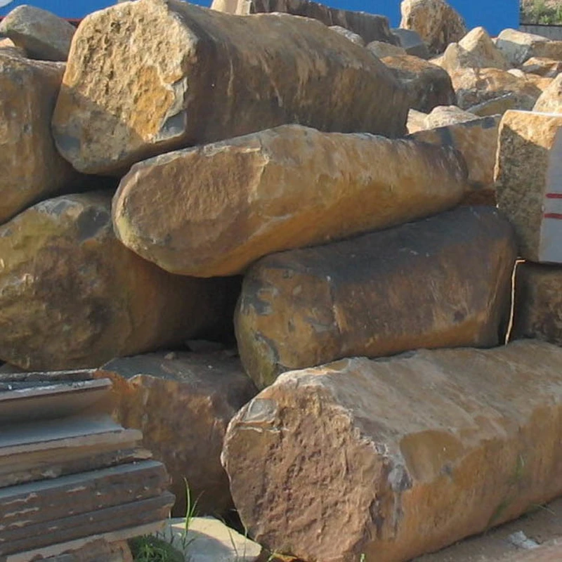 black basalt stone columns for landscaping 