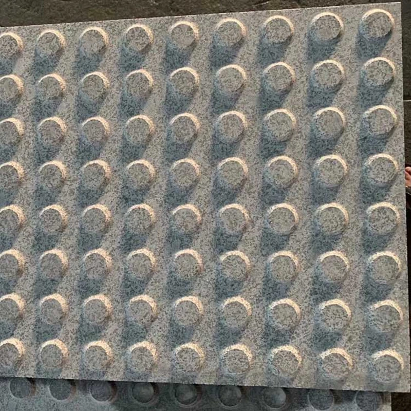 Dark grey granite anti slip tactile paving for blind