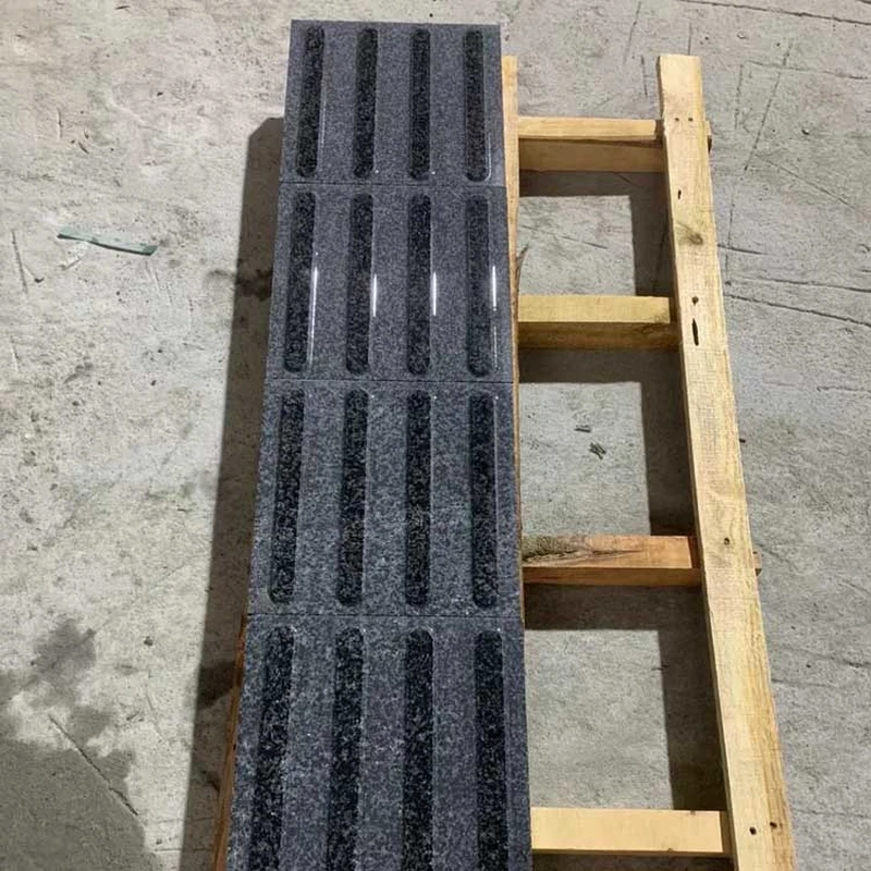 Dark grey granite anti slip tactile paving for blind
