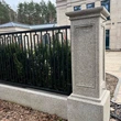G682 yellow granite entrance pillars