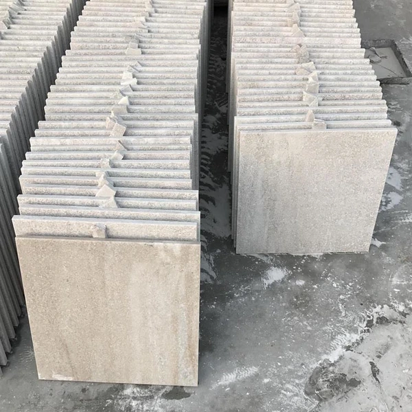 non-slip finish natural white quartzite patio pavers 