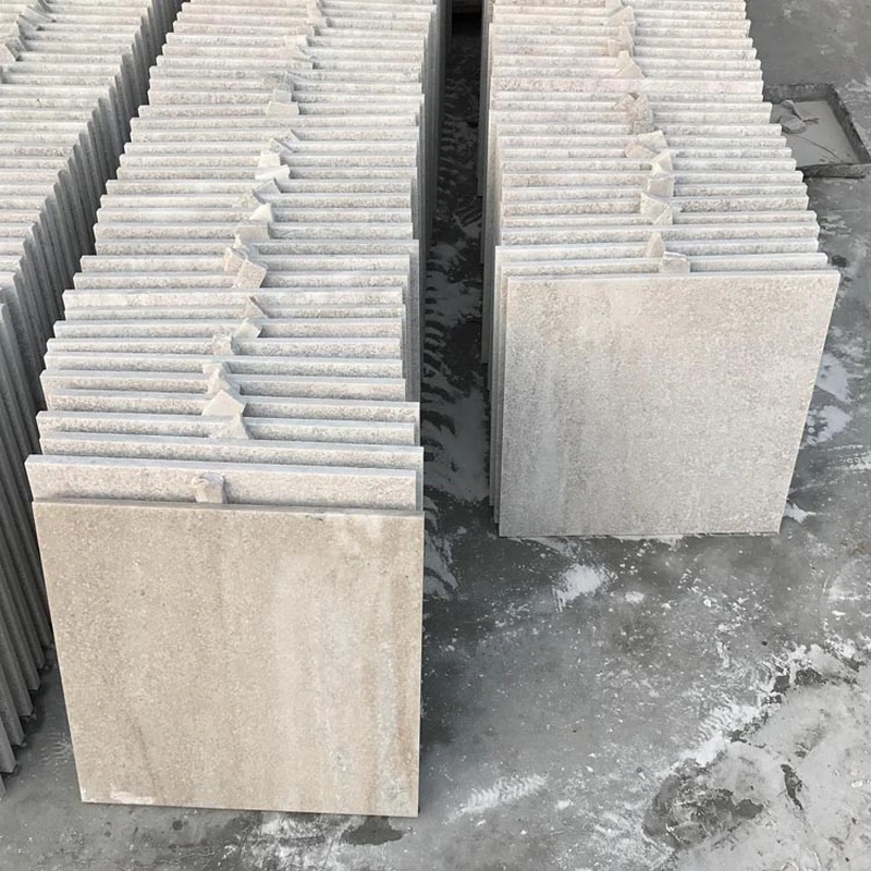 non-slip finish natural white quartzite patio pavers 