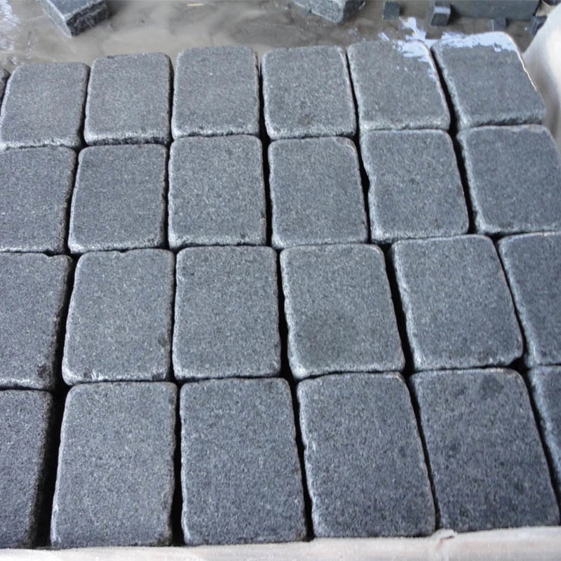 G654 dark grey granite paving stone