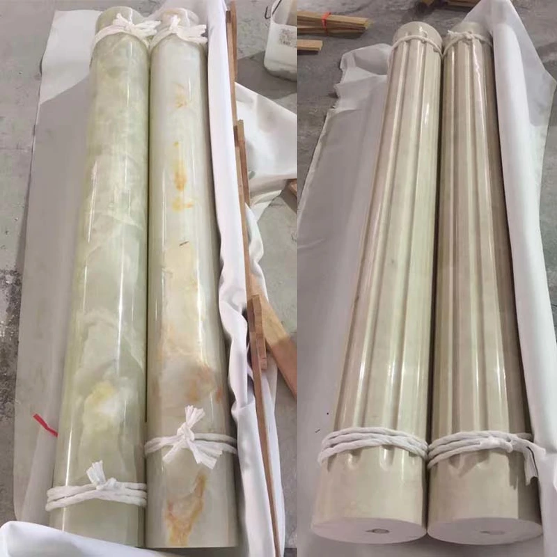 marble and granite round stone column