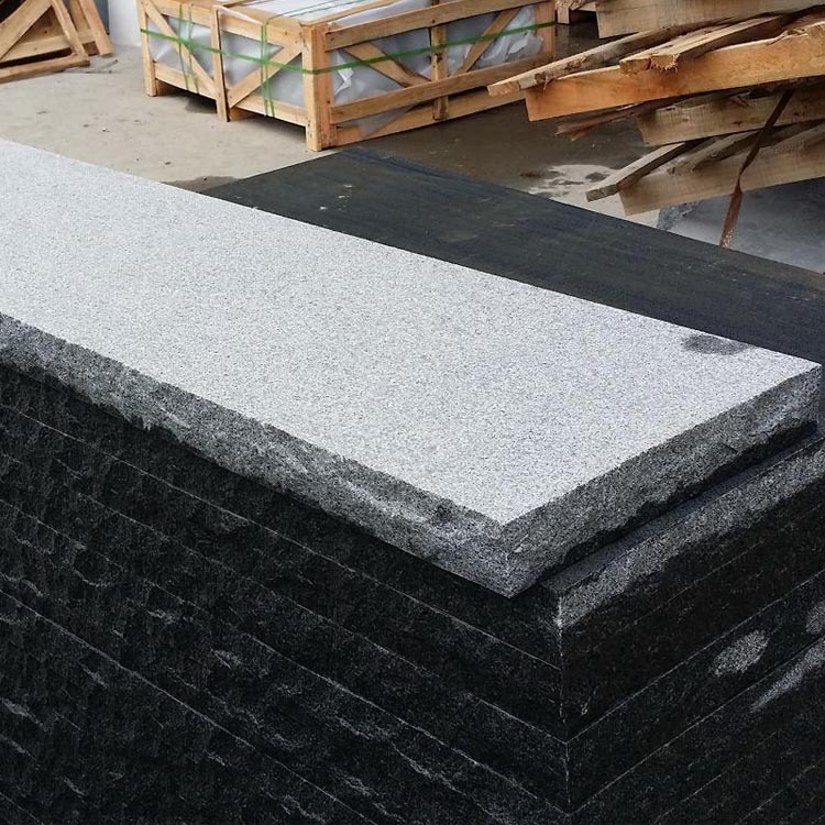 flamed dark grey granite treads for outdoor projects