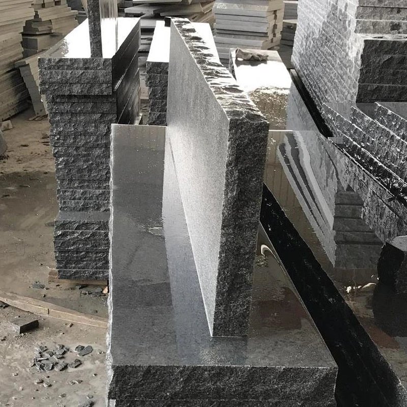 flamed dark grey granite treads for outdoor projects