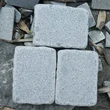 flamed and tumbled grey granite pavers