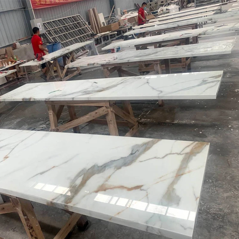 white artificial quartz kitchen counter tops