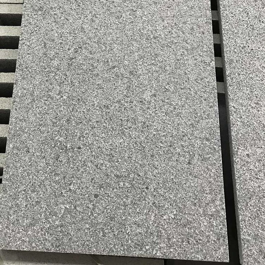 G654 dark grey granite flamed paving tiles 