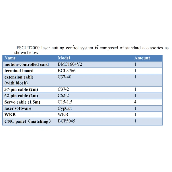 FSCUT2000C LASER CUTTING CONTROL SYSTEM 0-6KW