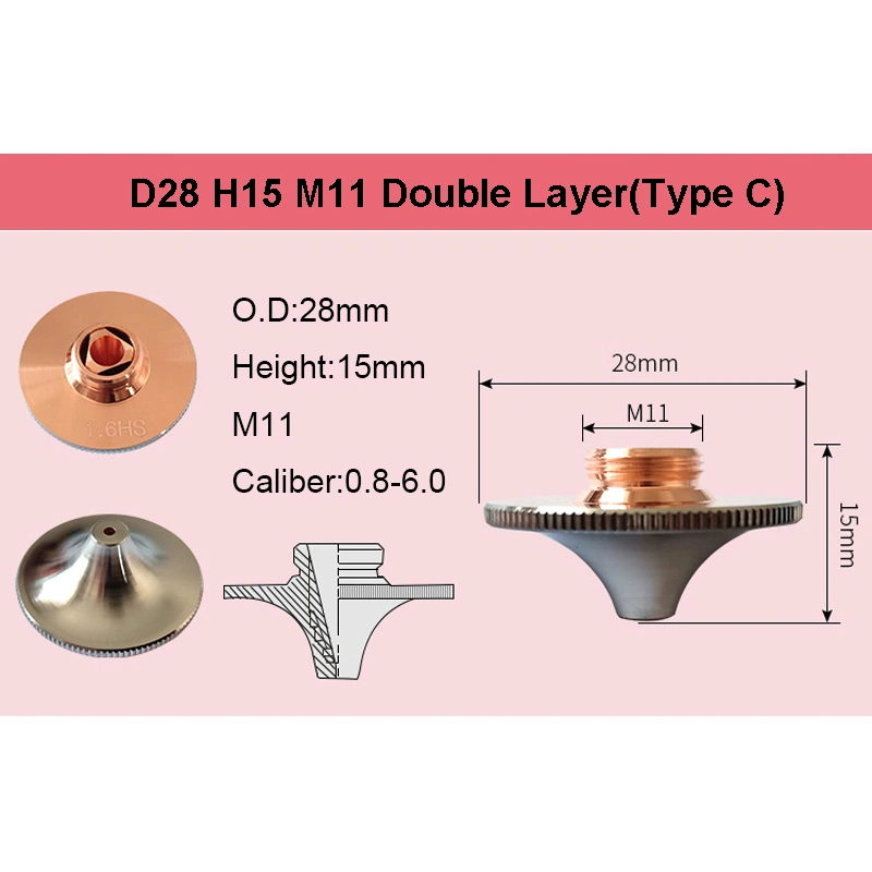 PRECITEC D28 H15/H11 M11 TYPE LASER CUTTING NOZZLES