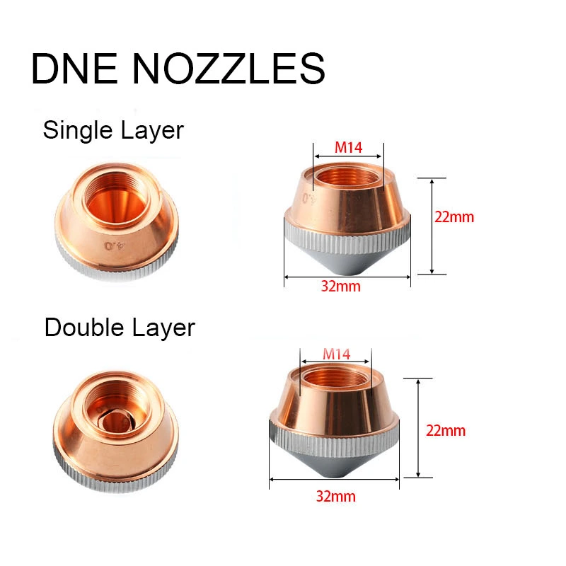 DNE LASER CUTTING NOZZLES AND NOZZLE CONNECTOR