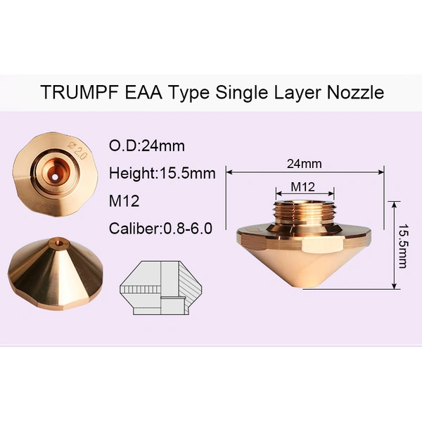 TRUMPF EAA/EAU TYPE LASER CUTTING NOZZLES