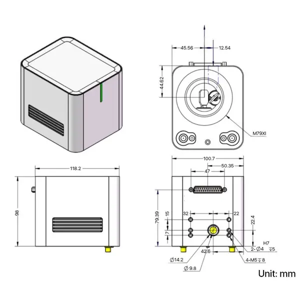 OUYA M102 FIBER LASER GALVO SCANNER HEAD