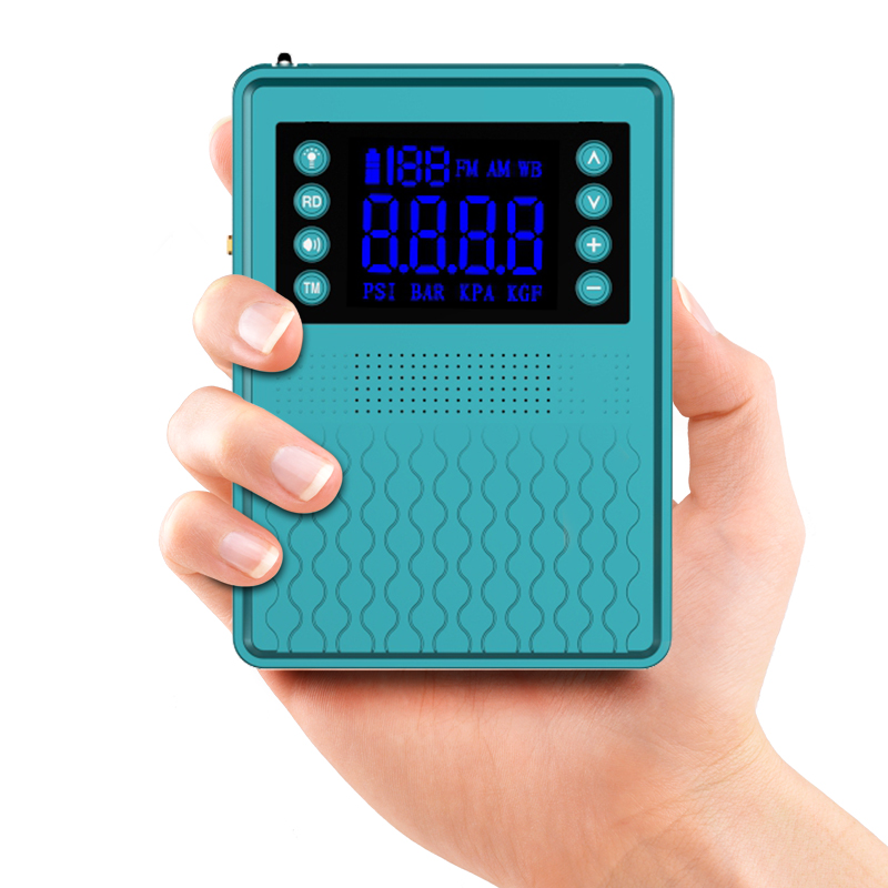 Multifunctional tire pressure gauge radio