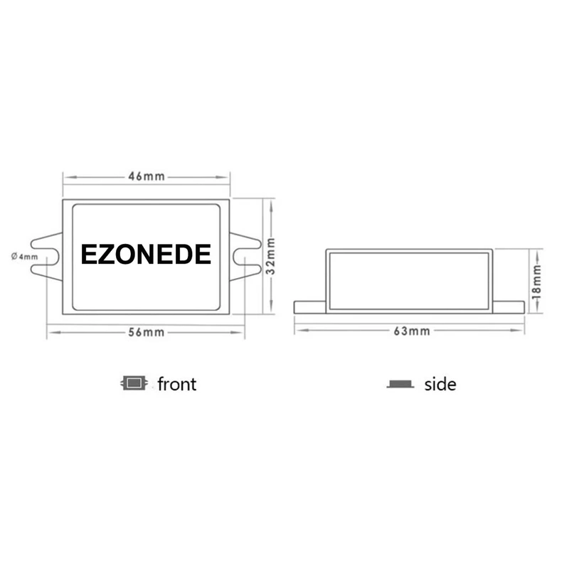 DC-DC Converter 12V 24V to 5V 3A Waterproof