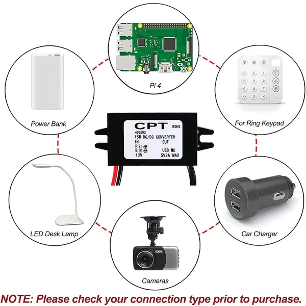DC-DC Converter 12V to 5V USB Type-C