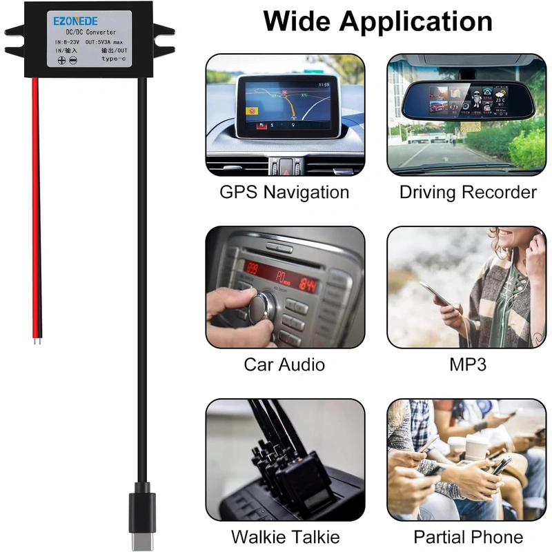 DC-DC Converter 12V to 5V 3A 15W