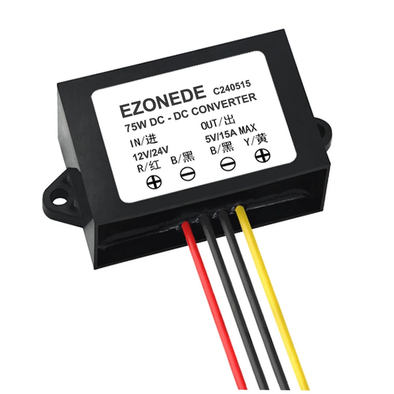 DC-DC Converter 12V 24V to 5V 15A 75W