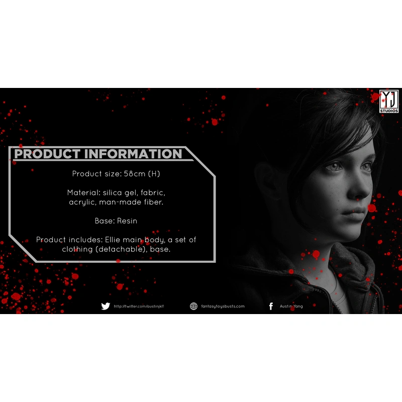YJStudios THE LAST OF US ELLIE 1:1 BUST