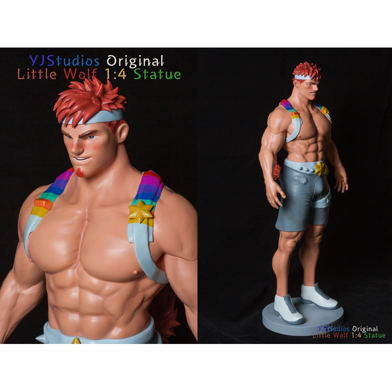 yjstudios original petit loup 1: 4 statue