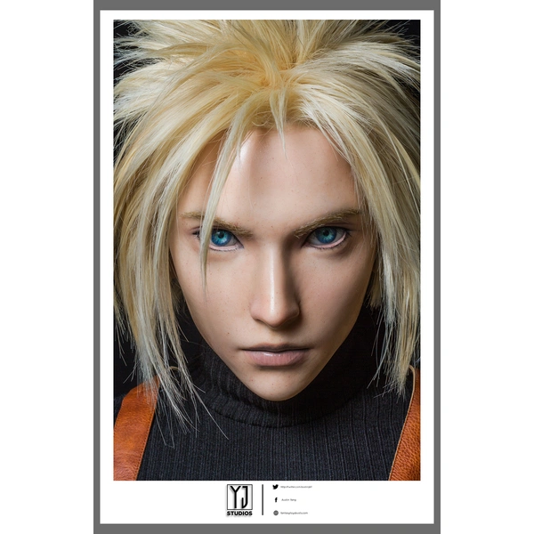YJStudios Final Fantasy VII Remake 1:1 Bust of Cloud Strife