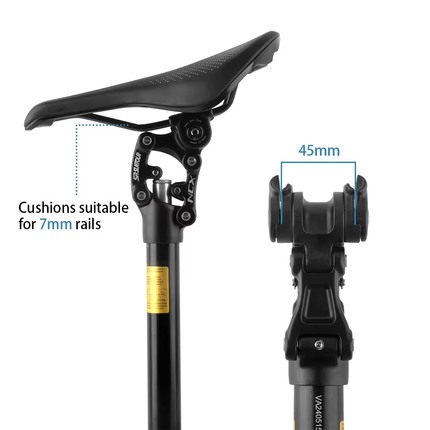 Sr Suntour Mountain Bike Suspension Seat Post Bicycle Shock Absorber Quick Release Clamp for 35cm Alloy Tube 27.2-33.9mm
