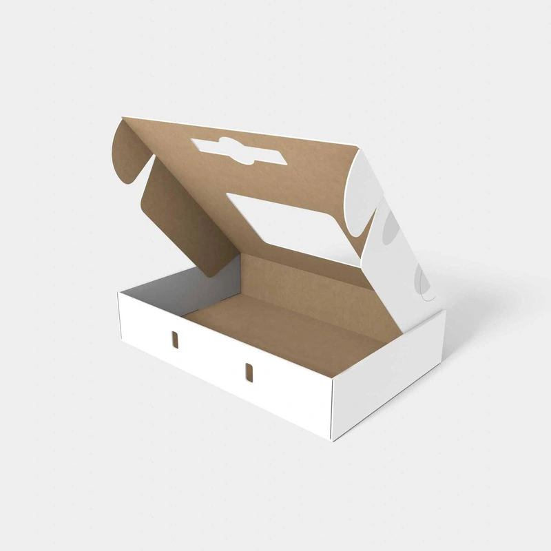 personnaliser une boîte pliante en papier ondulé avec poignée