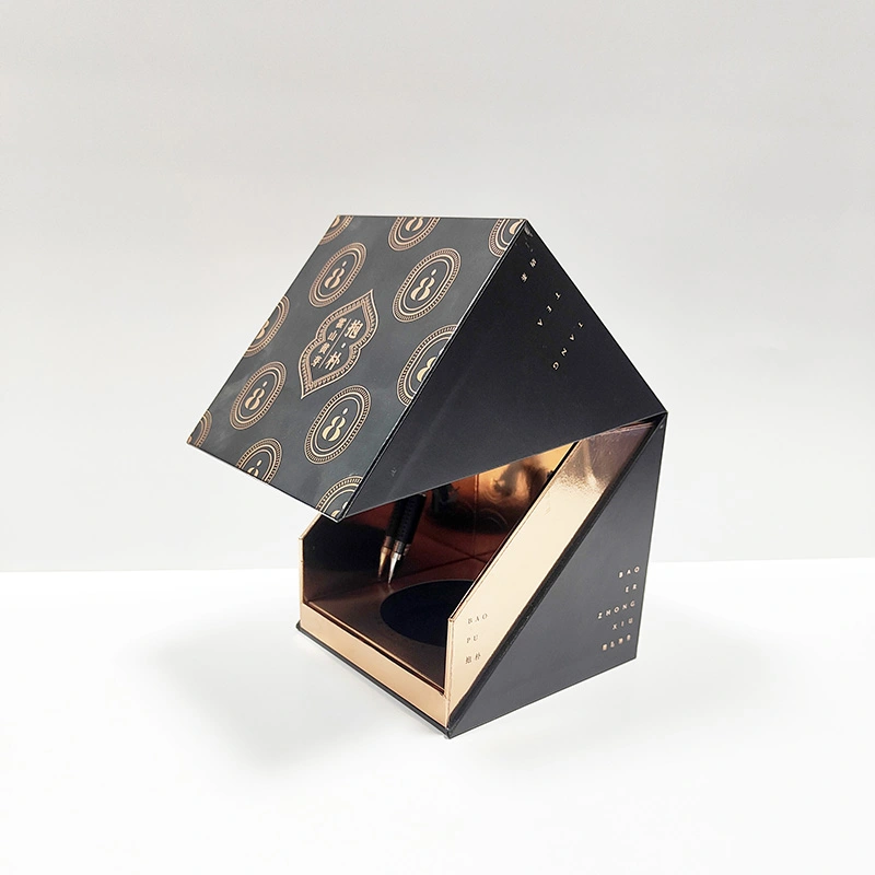 Passen Sie eine Kosmetik-Display-Box, eine schwarze Parfüm-Geschenkbox an