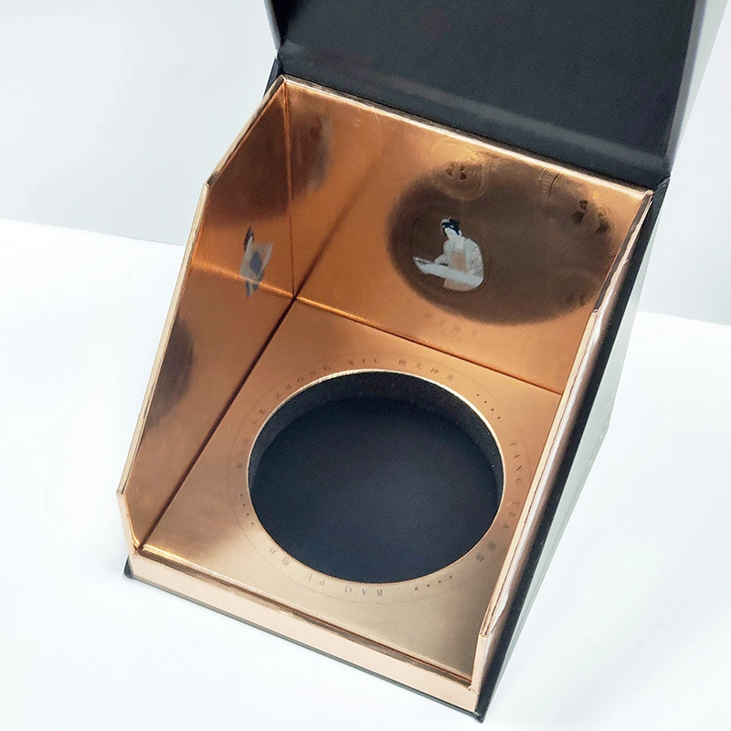 Passen Sie eine Kosmetik-Display-Box, eine schwarze Parfüm-Geschenkbox an