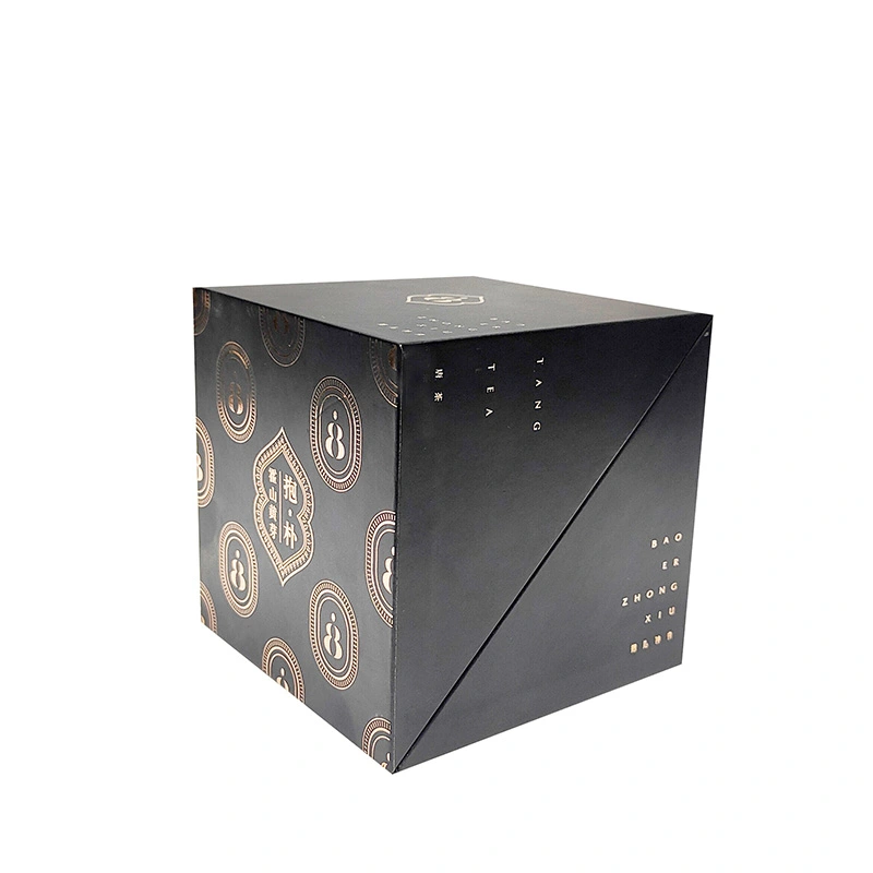 Passen Sie eine Kosmetik-Display-Box, eine schwarze Parfüm-Geschenkbox an