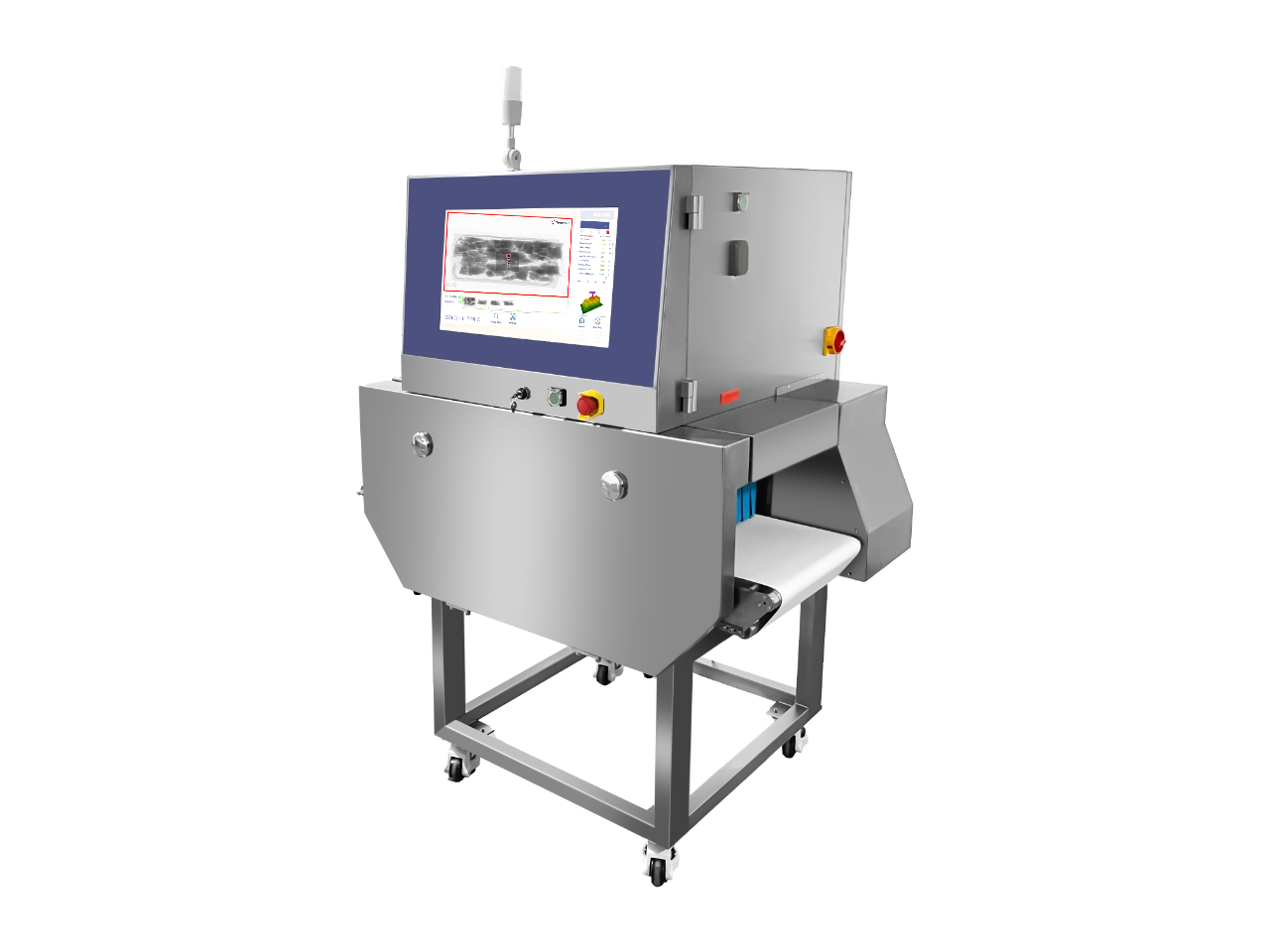 What are the benefits of using an x-ray inspection system in food production lines?