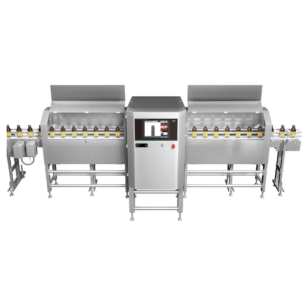 standing filled bottles x-ray inspection