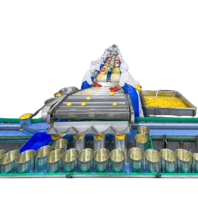 máquina de processamento de pêssego enlatado, linha de conservas de frutas