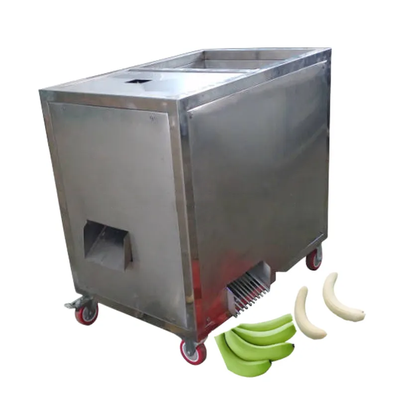 Máquina automática de descascador de banana verde, máquina de descascar banana