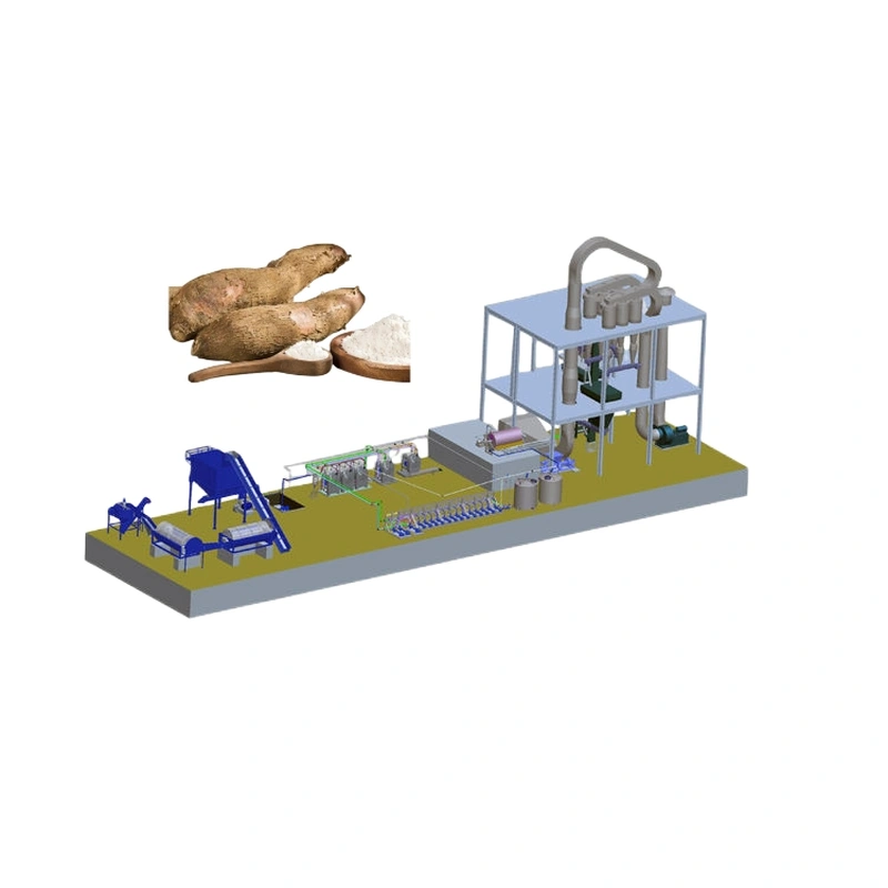 Usine de transformation de l'amidon de manioc, machine de fabrication de gari de manioc