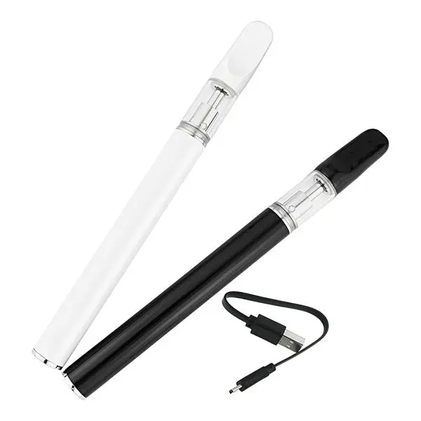  disposable e cigarette CBD pen 510 oil cartridge .5ml and 1 ml rechargeable thick oil vape pen with a USB charging port
