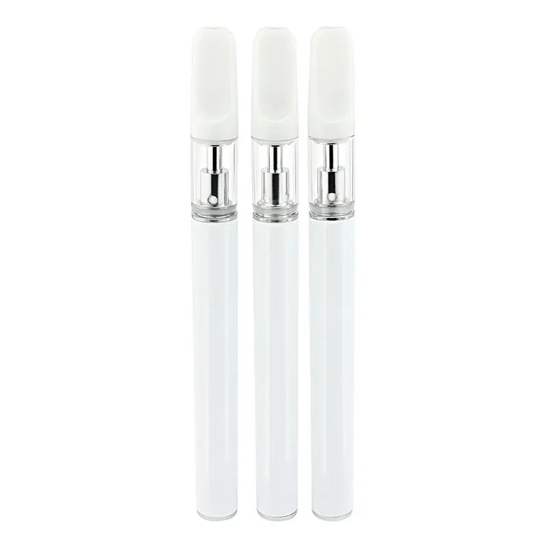  disposable e cigarette CBD pen 510 oil cartridge .5ml and 1 ml rechargeable thick oil vape pen with a USB charging port