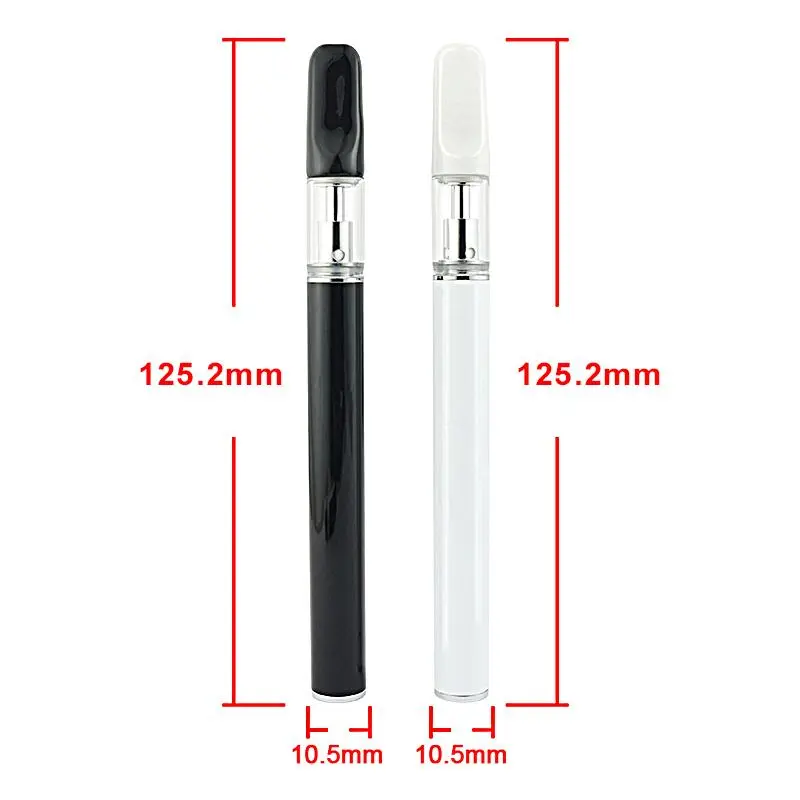  disposable e cigarette CBD pen 510 oil cartridge .5ml and 1 ml rechargeable thick oil vape pen with a USB charging port