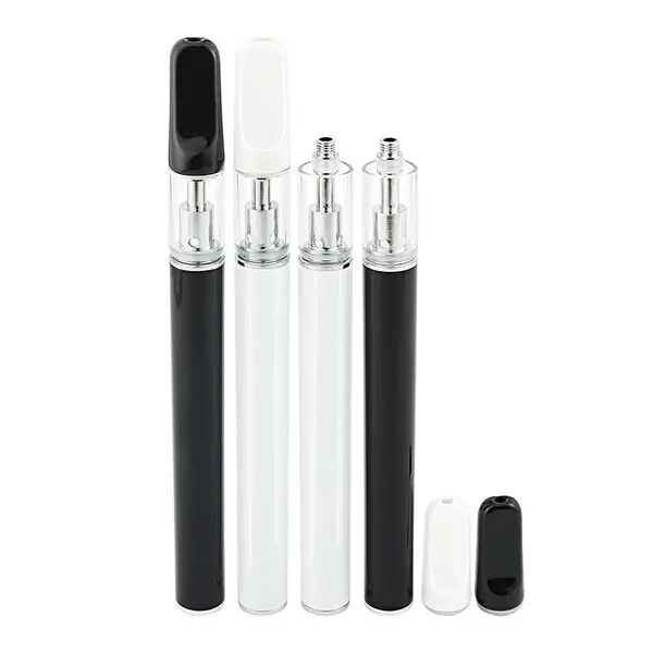  disposable e cigarette CBD pen 510 oil cartridge .5ml and 1 ml rechargeable thick oil vape pen with a USB charging port