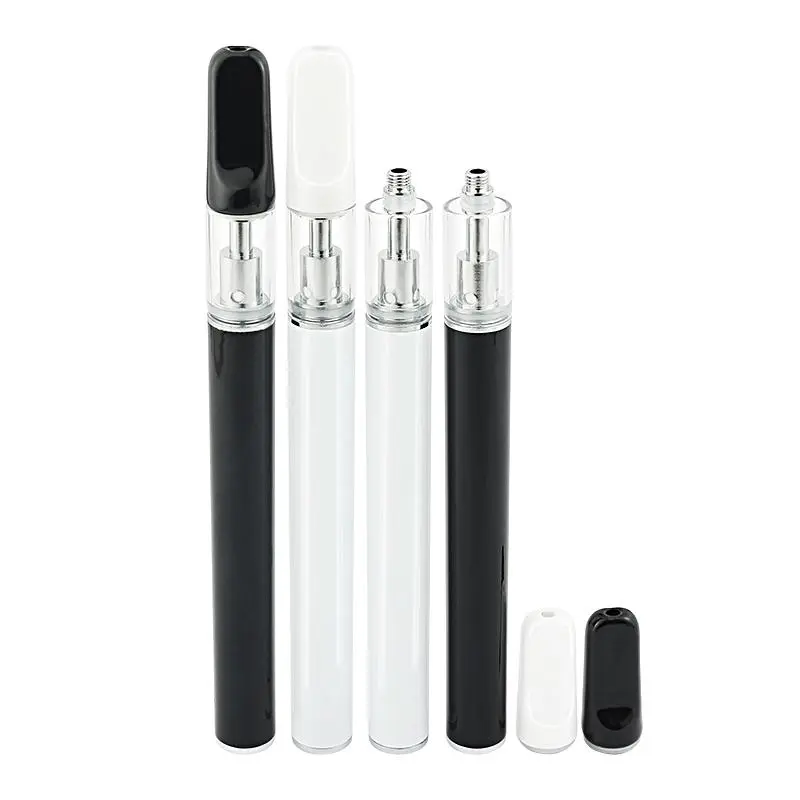  disposable e cigarette CBD pen 510 oil cartridge .5ml and 1 ml rechargeable thick oil vape pen with a USB charging port