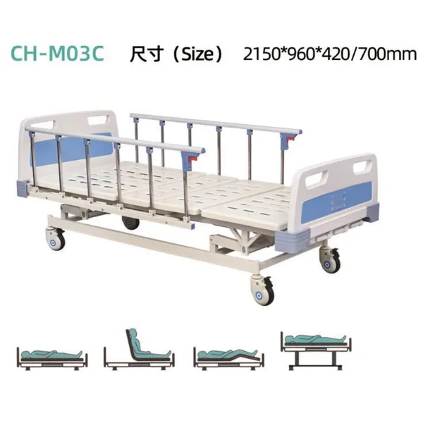 Hospital Bed for Manual Three Shake Bed Patients Homecare
