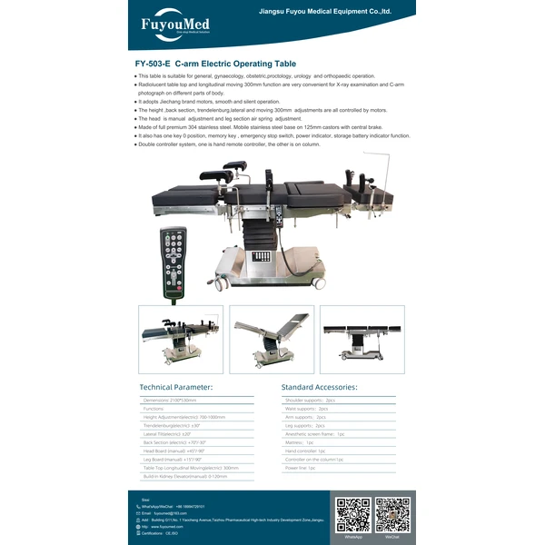 Manual Hydraulic Operating Table Electric Hospital Bed for Operating