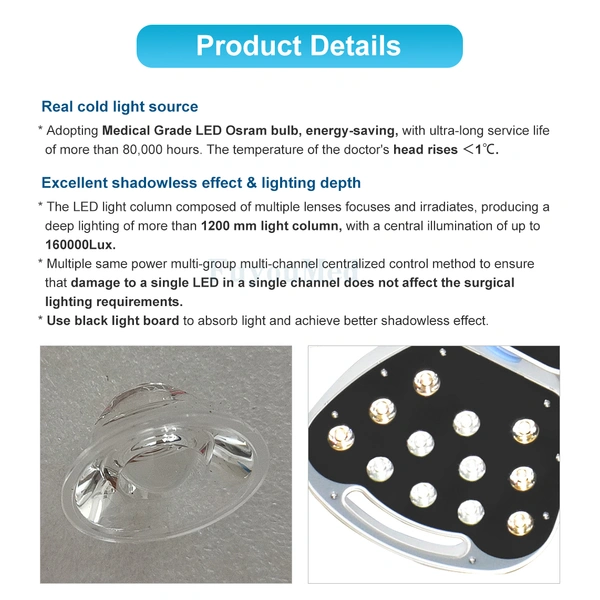 High-Performance Portable LED Shadowless Medical Lighting Equipment