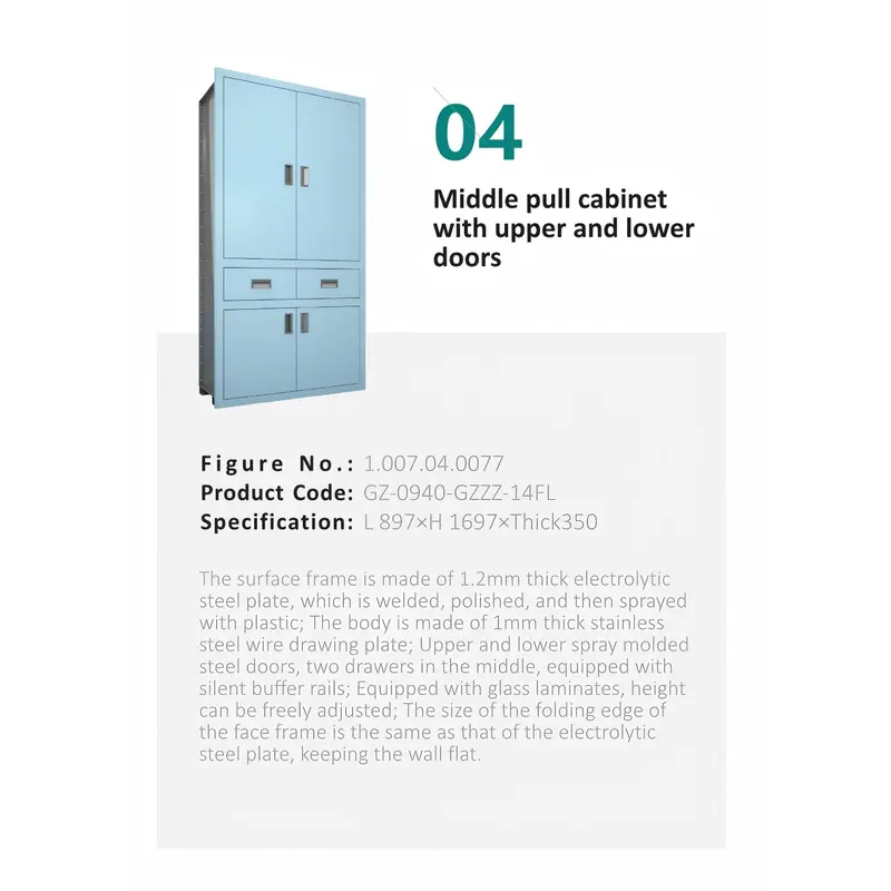 Middlepullcabinet withupper and lower doors