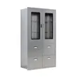 Four drawer cabinetwith upper door andlower door